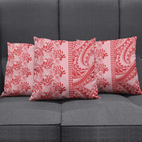 Red Hibiscus Monstera Seamless Kakau Hawaii Pillow Cover LT14 - Polynesian Pride