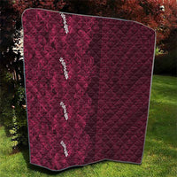 Burgundy Hibiscus Monstera Seamless Kakau Hawaii Quilt LT14 - Polynesian Pride