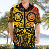 Marquesas Islands Hawaiian Shirt Marquesan Tattoo Yellow Gradient LT14 - Polynesian Pride
