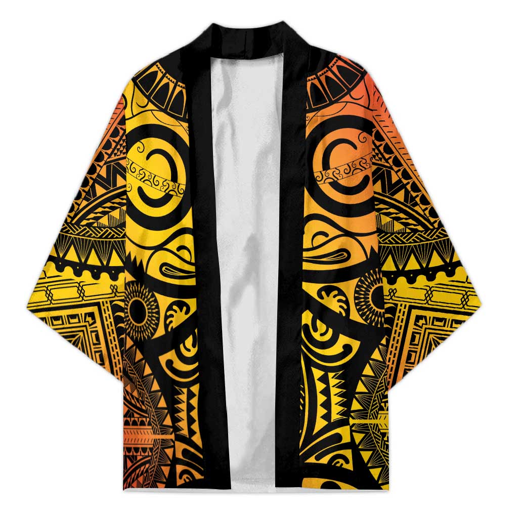 Marquesas Islands Kimono Marquesan Tattoo Yellow Gradient - Polynesian Pride