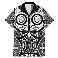 Marquesas Islands Family Matching Mermaid Dress and Hawaiian Shirt Marquesan Tattoo Black White Color - Polynesian Pride