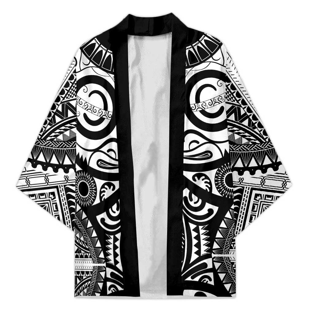 Marquesas Islands Kimono Marquesan Tattoo Black White Color - Polynesian Pride