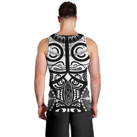 Marquesas Islands Men Tank Top Marquesan Tattoo Black White Color - Polynesian Pride