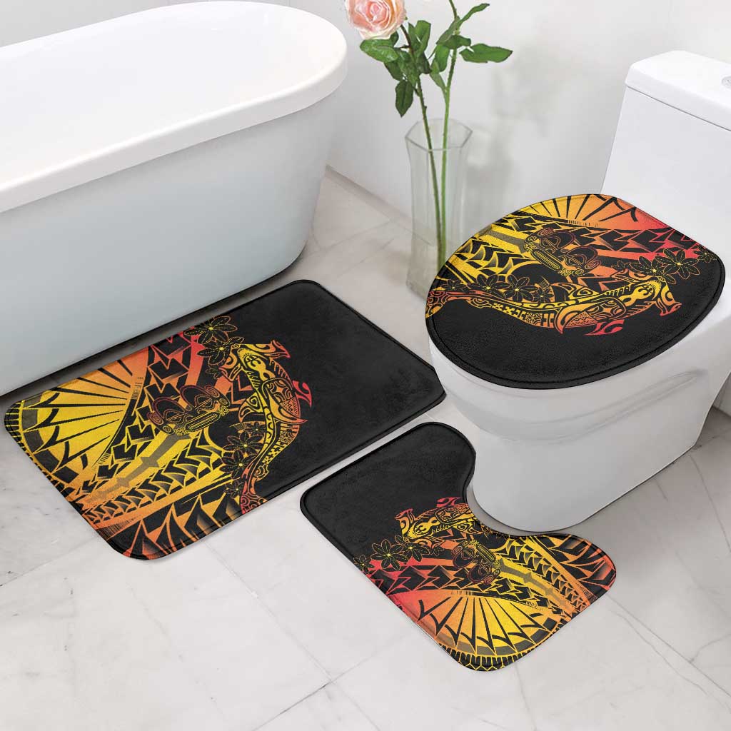 Gradient Marquesas Islands Bathroom Set Marquesan Matatiki Hammerhead Shark Patutiki - Polynesian Pride