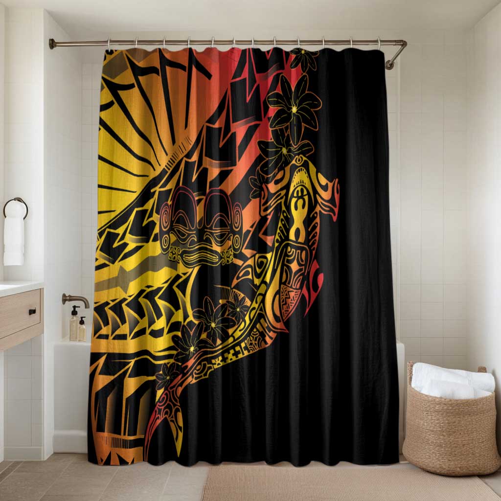 Gradient Marquesas Islands Bathroom Set Marquesan Matatiki Hammerhead Shark Patutiki - Polynesian Pride