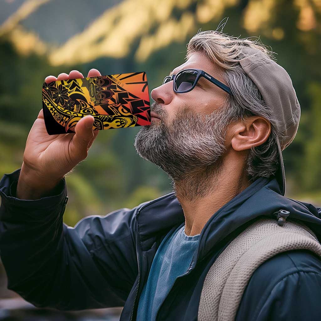 Gradient Marquesas Islands 4 in 1 Can Cooler Tumbler Marquesan Matatiki Hammerhead Shark Patutiki - Polynesian Pride