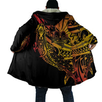 Gradient Marquesas Islands Cloak Marquesan Matatiki Hammerhead Shark Patutiki - Polynesian Pride