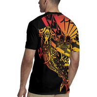 Gradient Marquesas Islands Rugby Jersey Marquesan Matatiki Hammerhead Shark Patutiki - Polynesian Pride