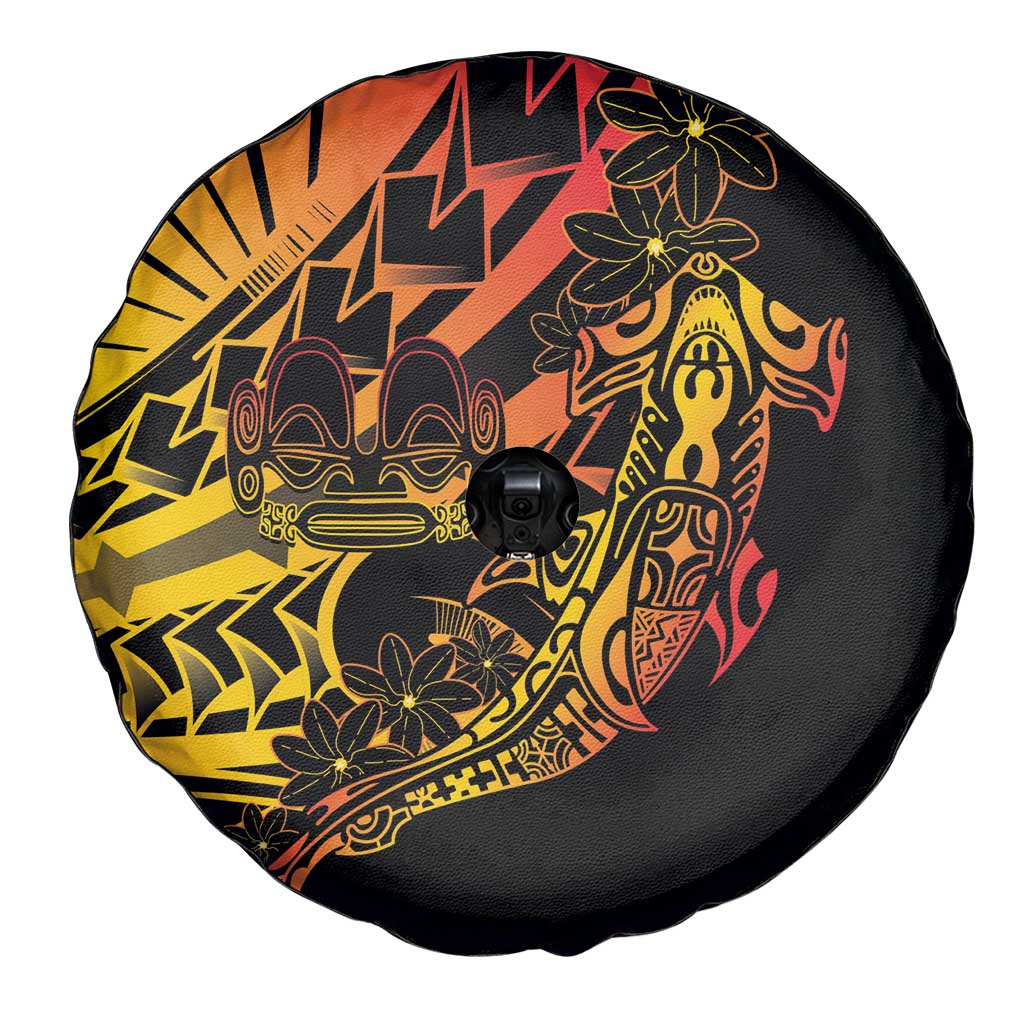 Gradient Marquesas Islands Spare Tire Cover Marquesan Matatiki Hammerhead Shark Patutiki - Polynesian Pride