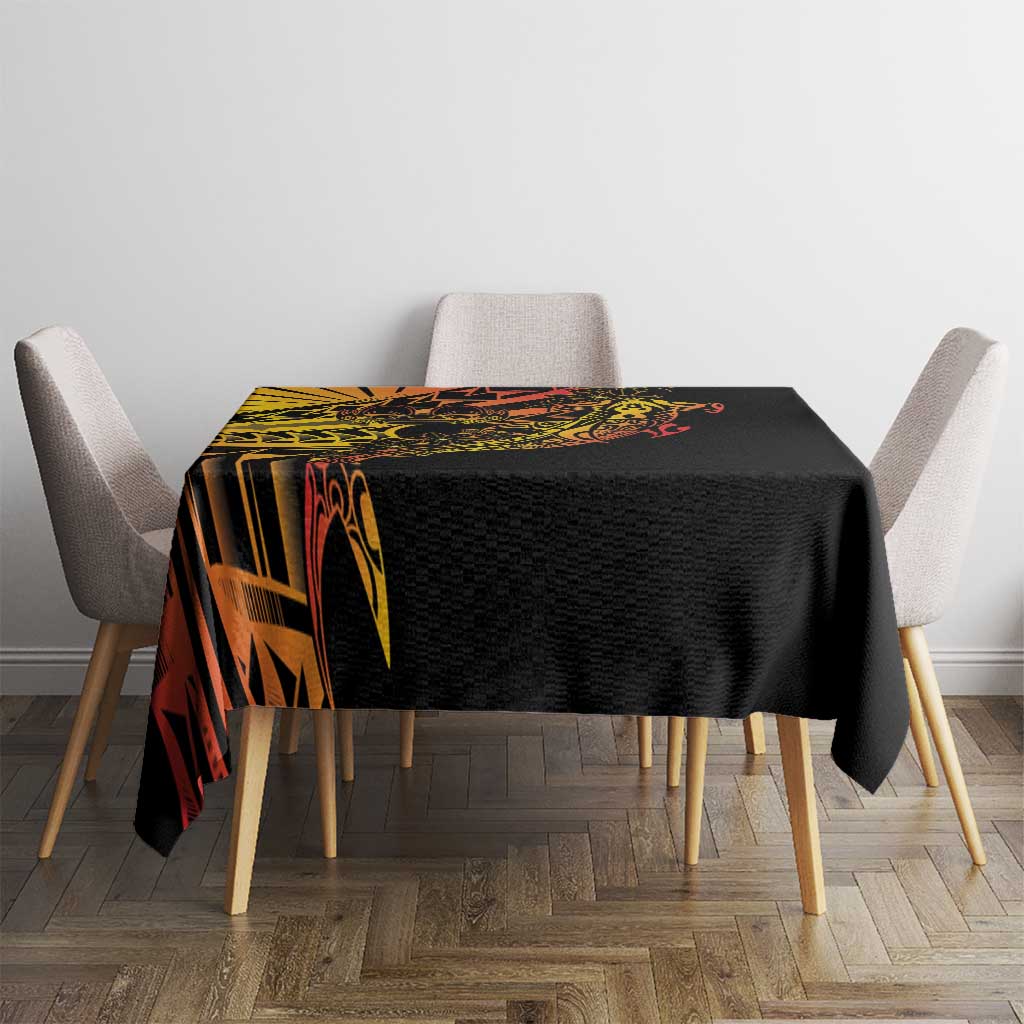 Gradient Marquesas Islands Tablecloth Marquesan Matatiki Hammerhead Shark Patutiki - Polynesian Pride
