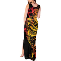 Gradient Marquesas Islands Tank Maxi Dress Marquesan Matatiki Hammerhead Shark Patutiki - Polynesian Pride