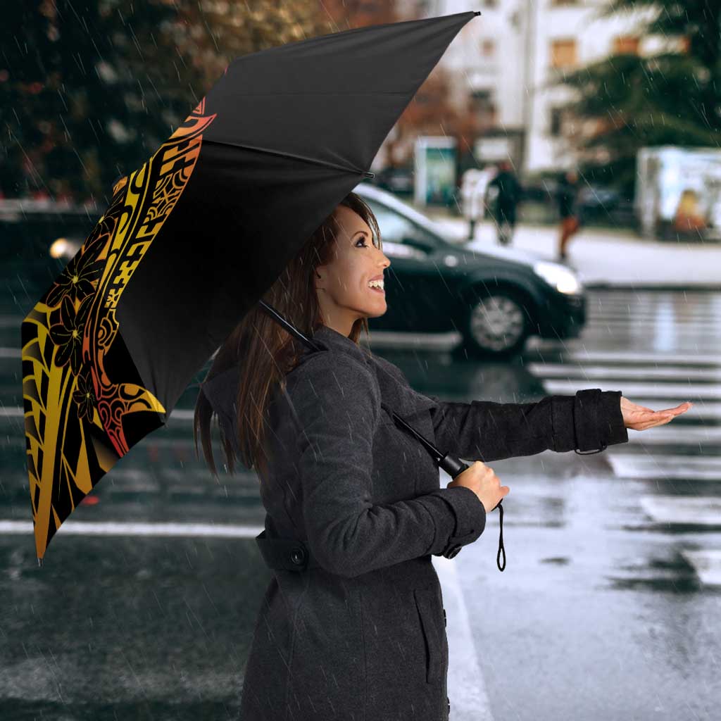 Gradient Marquesas Islands Umbrella Marquesan Matatiki Hammerhead Shark Patutiki - Polynesian Pride