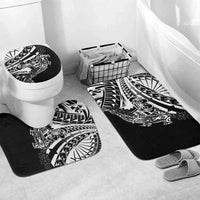 Black White Marquesas Islands Bathroom Set Marquesan Matatiki Hammerhead Shark Patutiki - Polynesian Pride