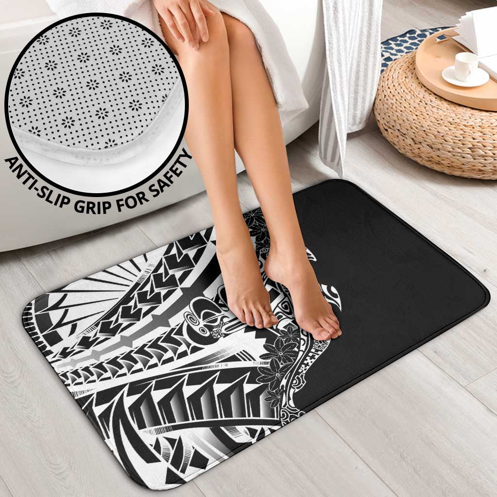 Black White Marquesas Islands Bathroom Set Marquesan Matatiki Hammerhead Shark Patutiki - Polynesian Pride