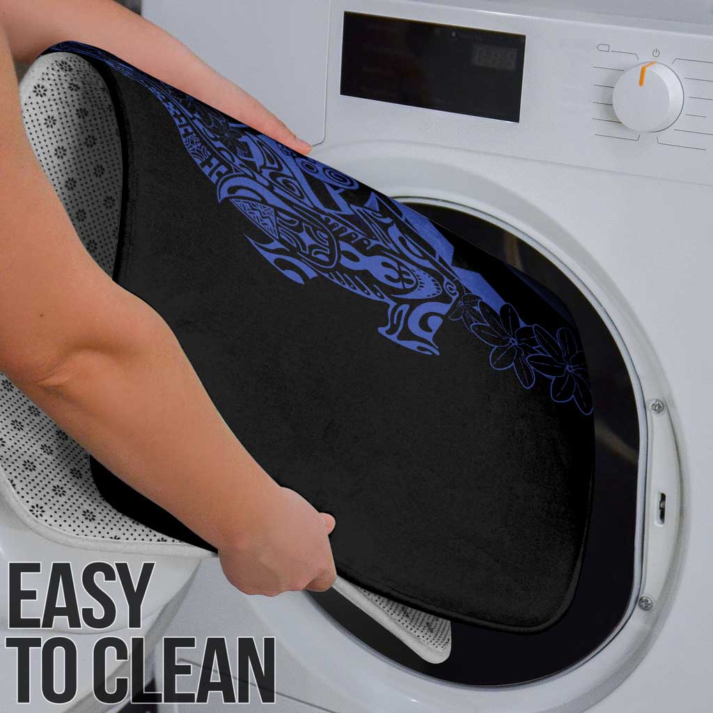 Blue Marquesas Islands Bathroom Set Marquesan Matatiki Hammerhead Shark Patutiki - Polynesian Pride