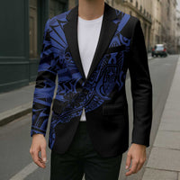 Blue Marquesas Islands Blazer Marquesan Matatiki Hammerhead Shark Patutiki - Polynesian Pride