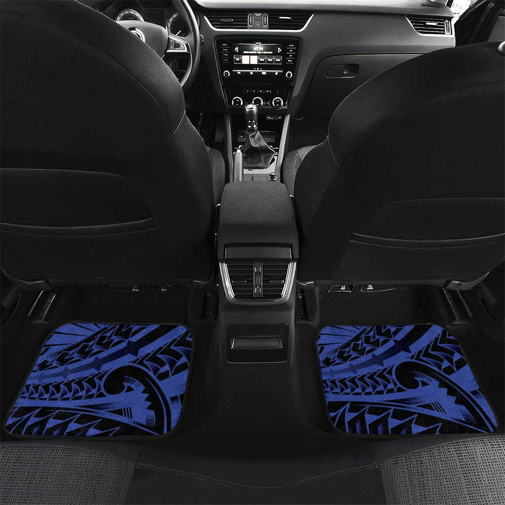 Blue Marquesas Islands Car Mats Marquesan Matatiki Hammerhead Shark Patutiki - Polynesian Pride