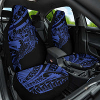 Blue Marquesas Islands Car Seat Cover Marquesan Matatiki Hammerhead Shark Patutiki - Polynesian Pride