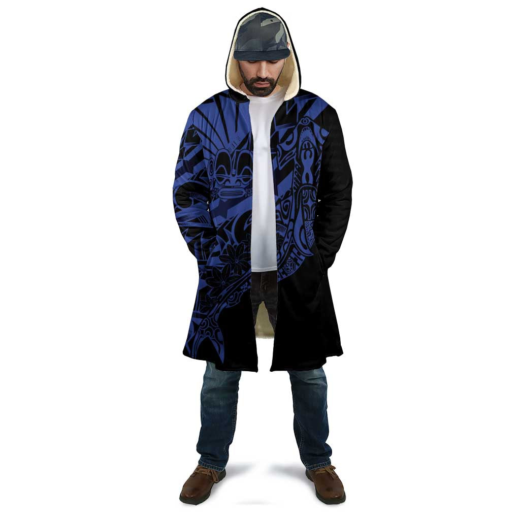 Blue Marquesas Islands Cloak Marquesan Matatiki Hammerhead Shark Patutiki - Polynesian Pride