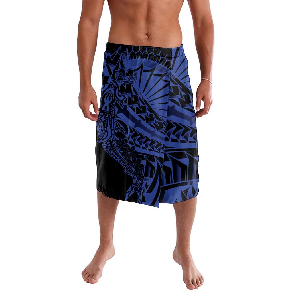 Blue Marquesas Islands Lavalava Marquesan Matatiki Hammerhead Shark Patutiki - Polynesian Pride