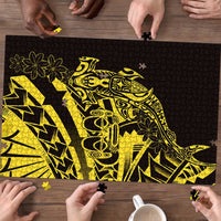 Yellow Marquesas Islands Puzzle Marquesan Matatiki Hammerhead Shark Patutiki - Polynesian Pride