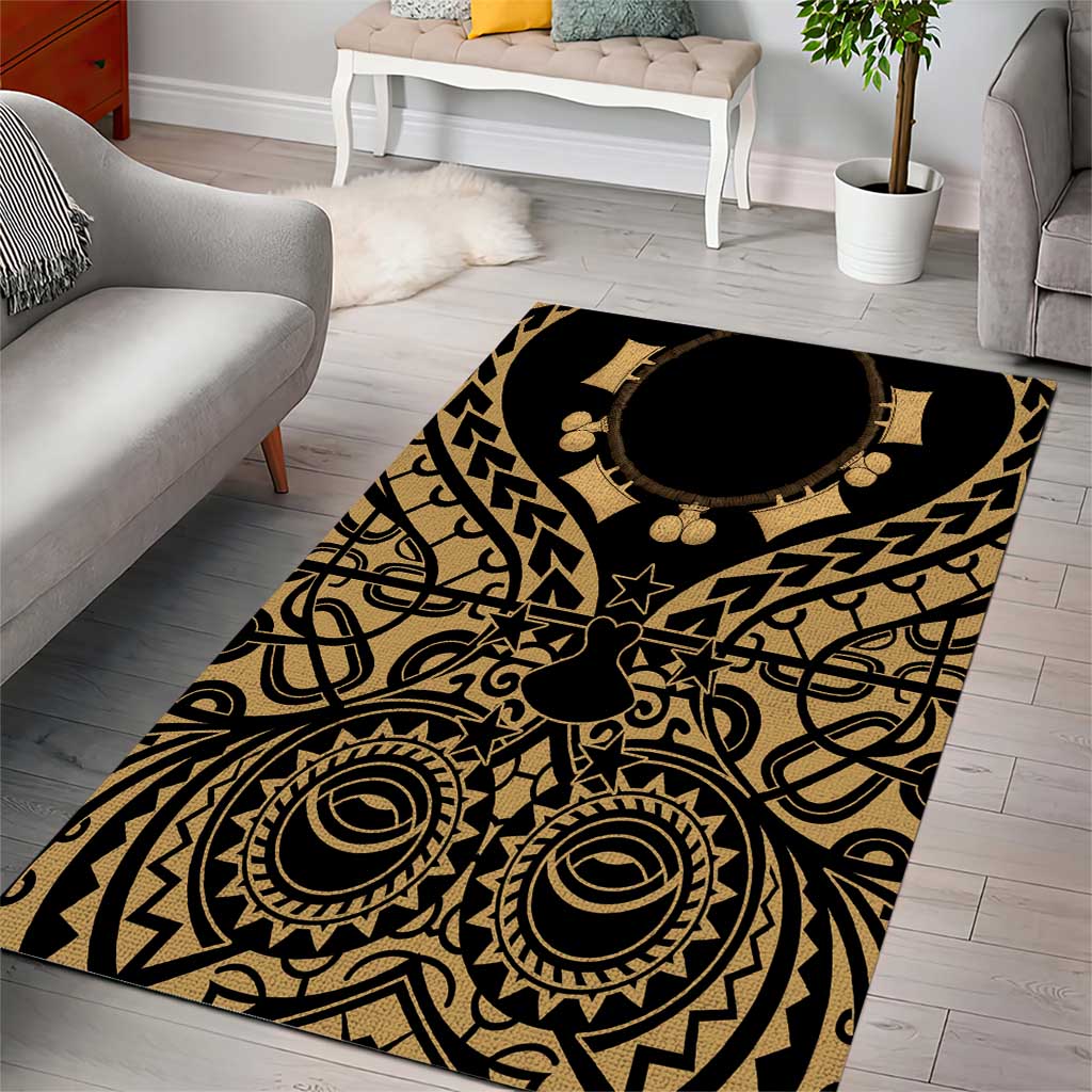 Austral Islands Area Rug Tuhaa Pae Penu Stars Necklace Gold - Polynesian Pride