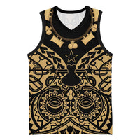 Austral Islands Basketball Jersey Tuhaa Pae Penu Stars Necklace Gold - Polynesian Pride