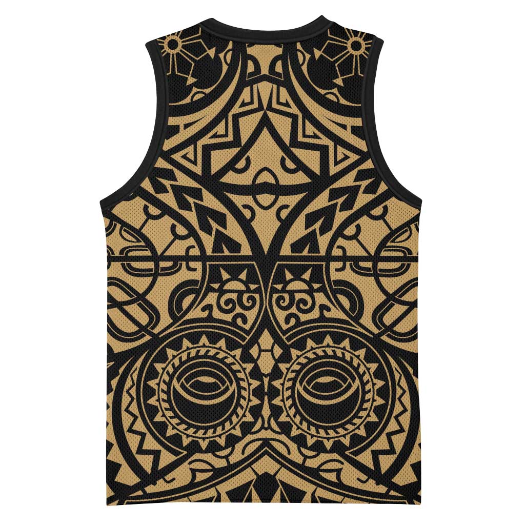 Austral Islands Basketball Jersey Tuhaa Pae Penu Stars Necklace Gold - Polynesian Pride