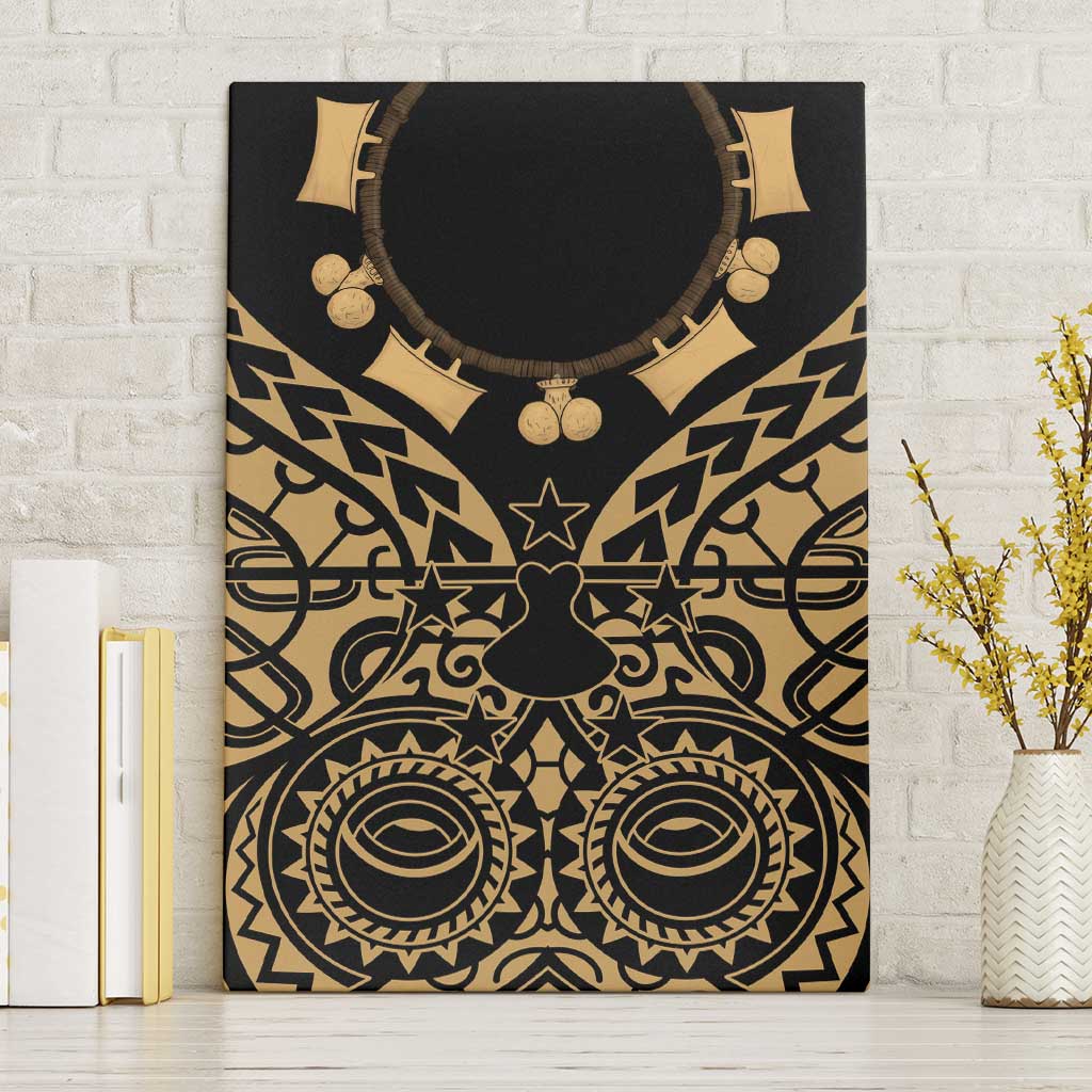 Austral Islands Canvas Wall Art Tuhaa Pae Penu Stars Necklace Gold LT14 Without Frame Gold - Polynesian Pride