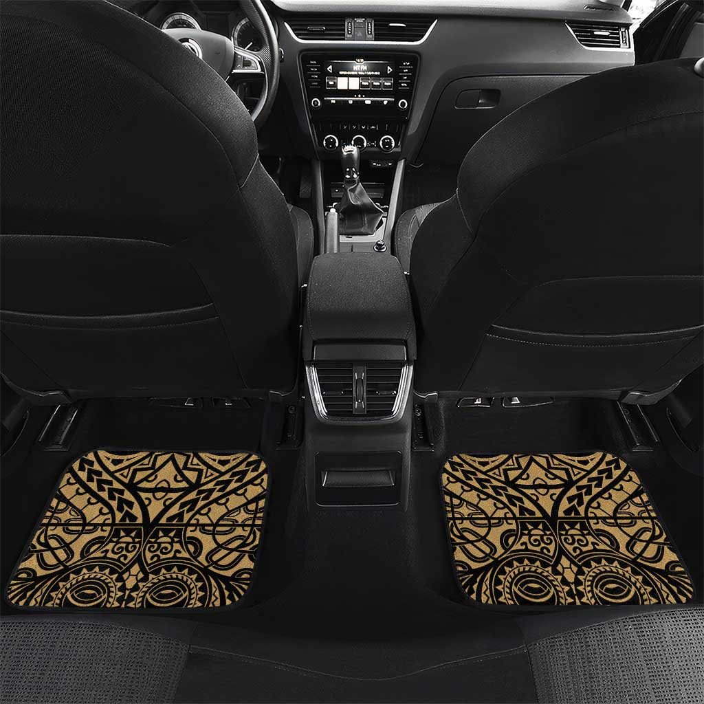 Austral Islands Car Mats Tuhaa Pae Penu Stars Necklace Gold - Polynesian Pride