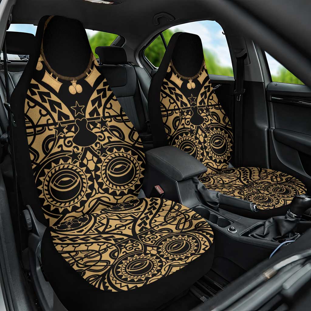 Austral Islands Car Seat Cover Tuhaa Pae Penu Stars Necklace Gold - Polynesian Pride