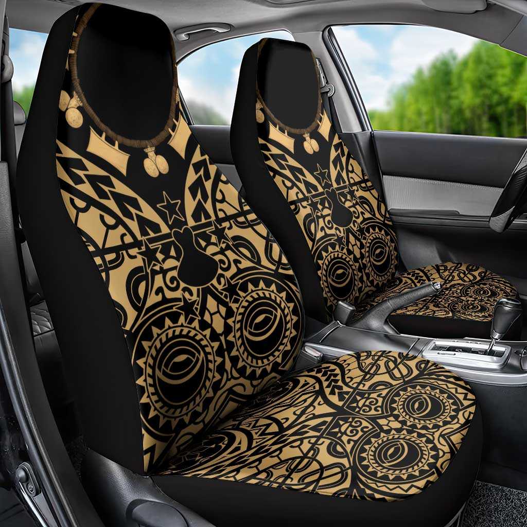 Austral Islands Car Seat Cover Tuhaa Pae Penu Stars Necklace Gold - Polynesian Pride