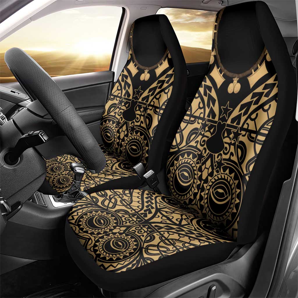 Austral Islands Car Seat Cover Tuhaa Pae Penu Stars Necklace Gold - Polynesian Pride