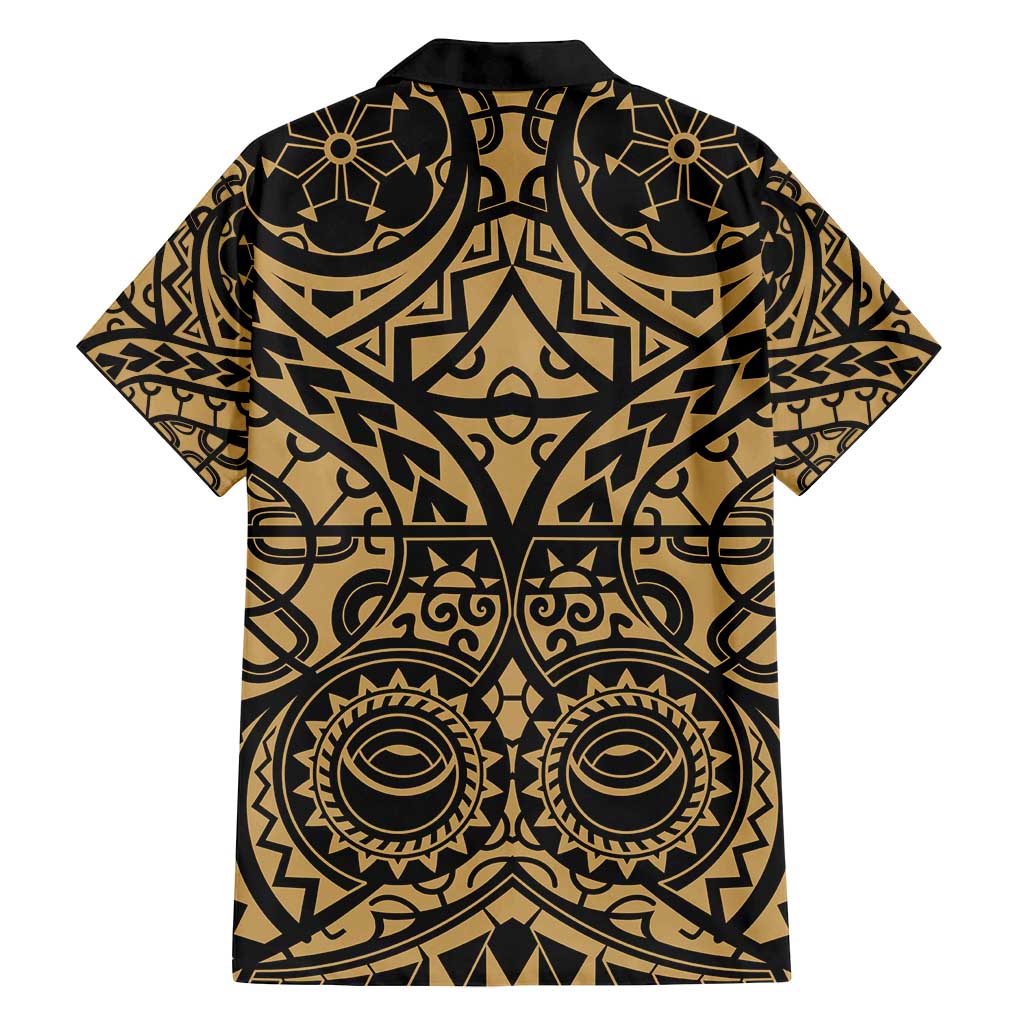 Austral Islands Family Matching Long Sleeve Bodycon Dress and Hawaiian Shirt Tuhaa Pae Penu Stars Necklace Gold - Polynesian Pride