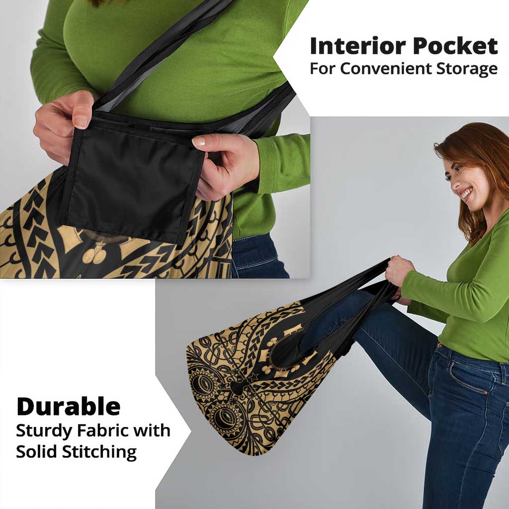 Austral Islands Grocery Bag Tuhaa Pae Penu Stars Necklace Gold - Polynesian Pride