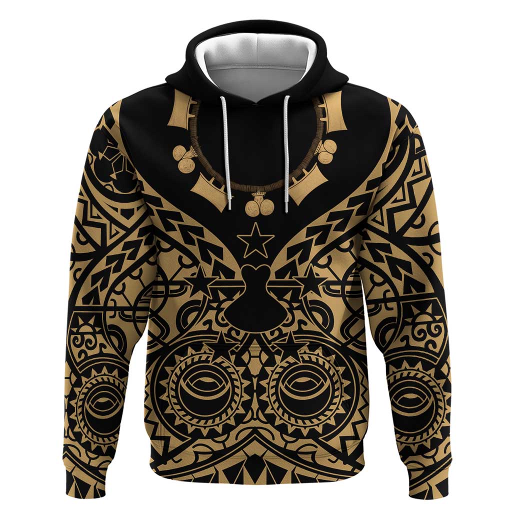 Austral Islands Hoodie Tuhaa Pae Penu Stars Necklace Gold - Polynesian Pride