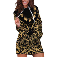 Austral Islands Hoodie Dress Tuhaa Pae Penu Stars Necklace Gold LT14 Gold - Polynesian Pride