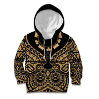 Austral Islands Kid Hoodie Tuhaa Pae Penu Stars Necklace Gold - Polynesian Pride