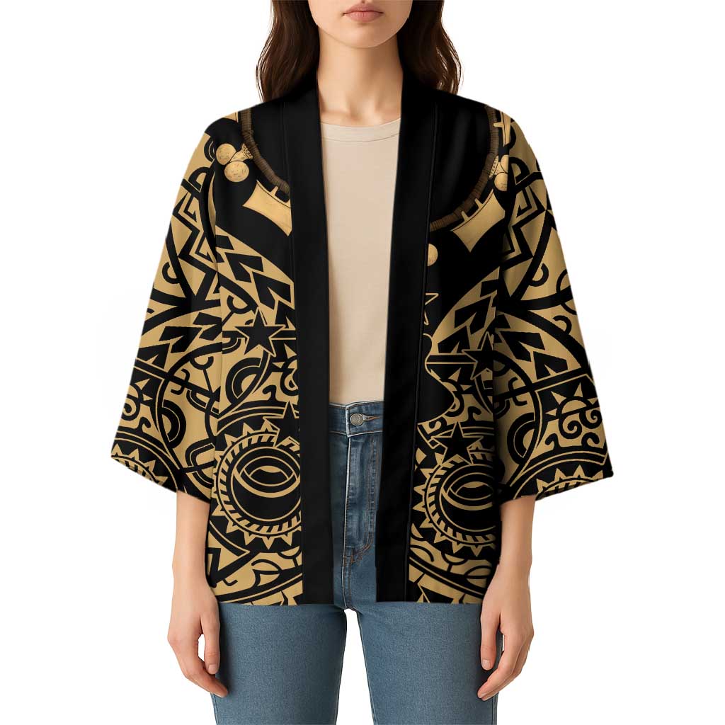 Austral Islands Kimono Tuhaa Pae Penu Stars Necklace Gold - Polynesian Pride