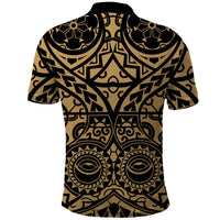 Austral Islands Polo Shirt Tuhaa Pae Penu Stars Necklace Gold - Polynesian Pride