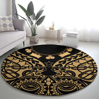 Austral Islands Round Carpet Tuhaa Pae Penu Stars Necklace Gold - Polynesian Pride