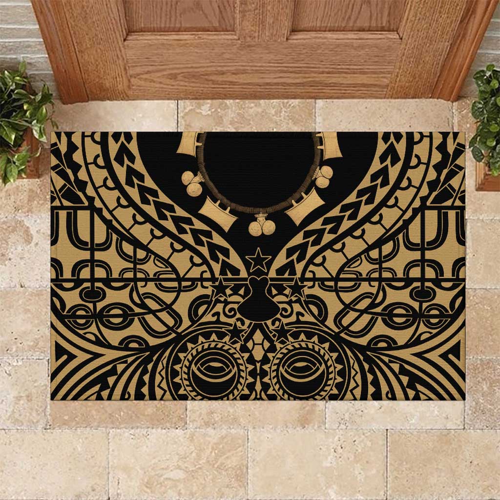 Austral Islands Rubber Doormat Tuhaa Pae Penu Stars Necklace Gold LT14 Gold - Polynesian Pride