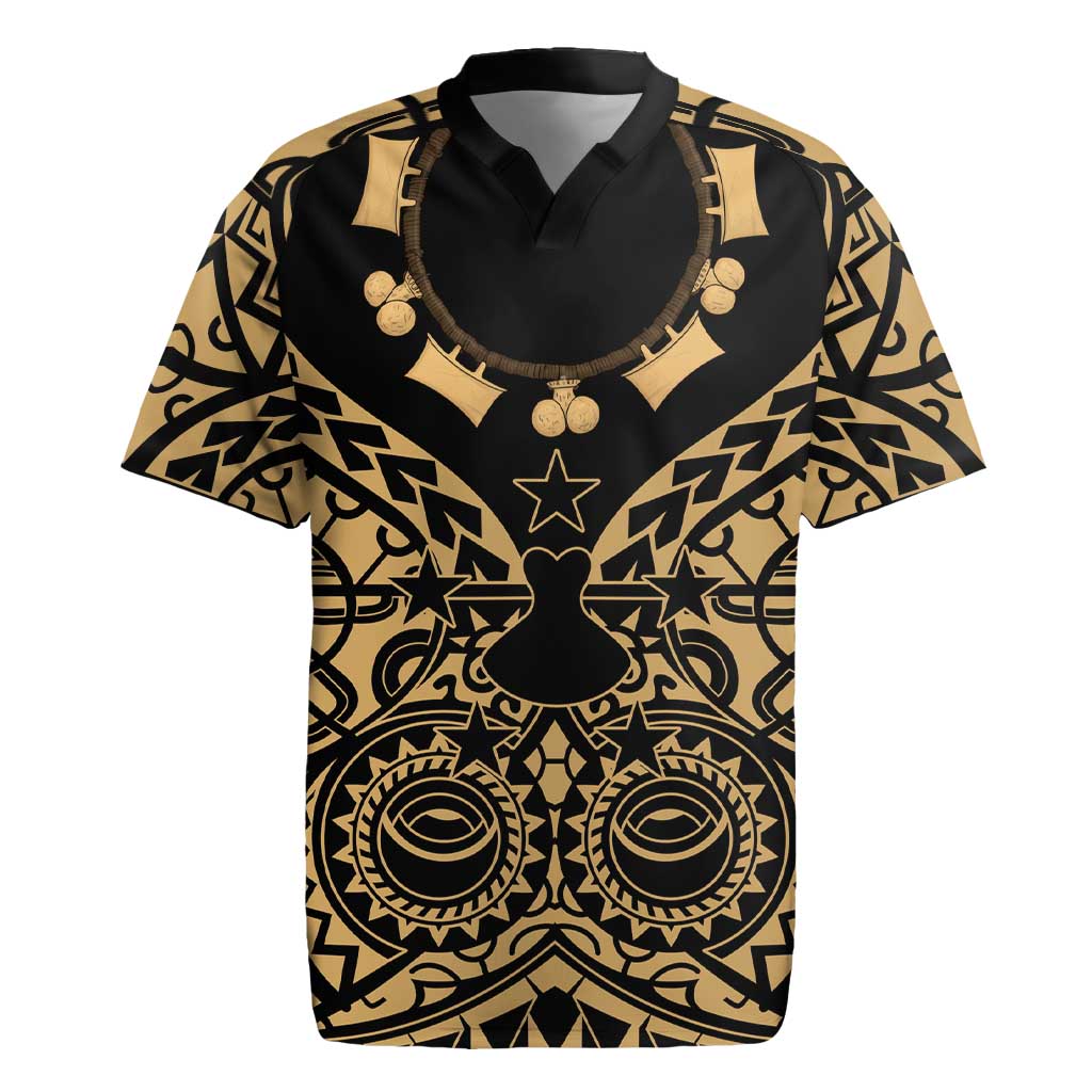 Austral Islands Rugby Jersey Tuhaa Pae Penu Stars Necklace Gold LT14 Gold - Polynesian Pride