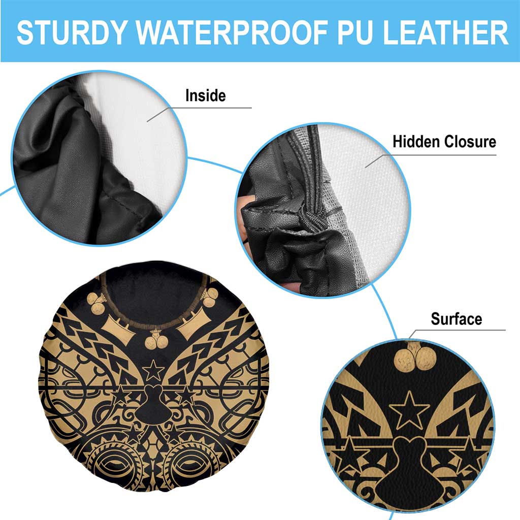 Austral Islands Spare Tire Cover Tuhaa Pae Penu Stars Necklace Gold - Polynesian Pride