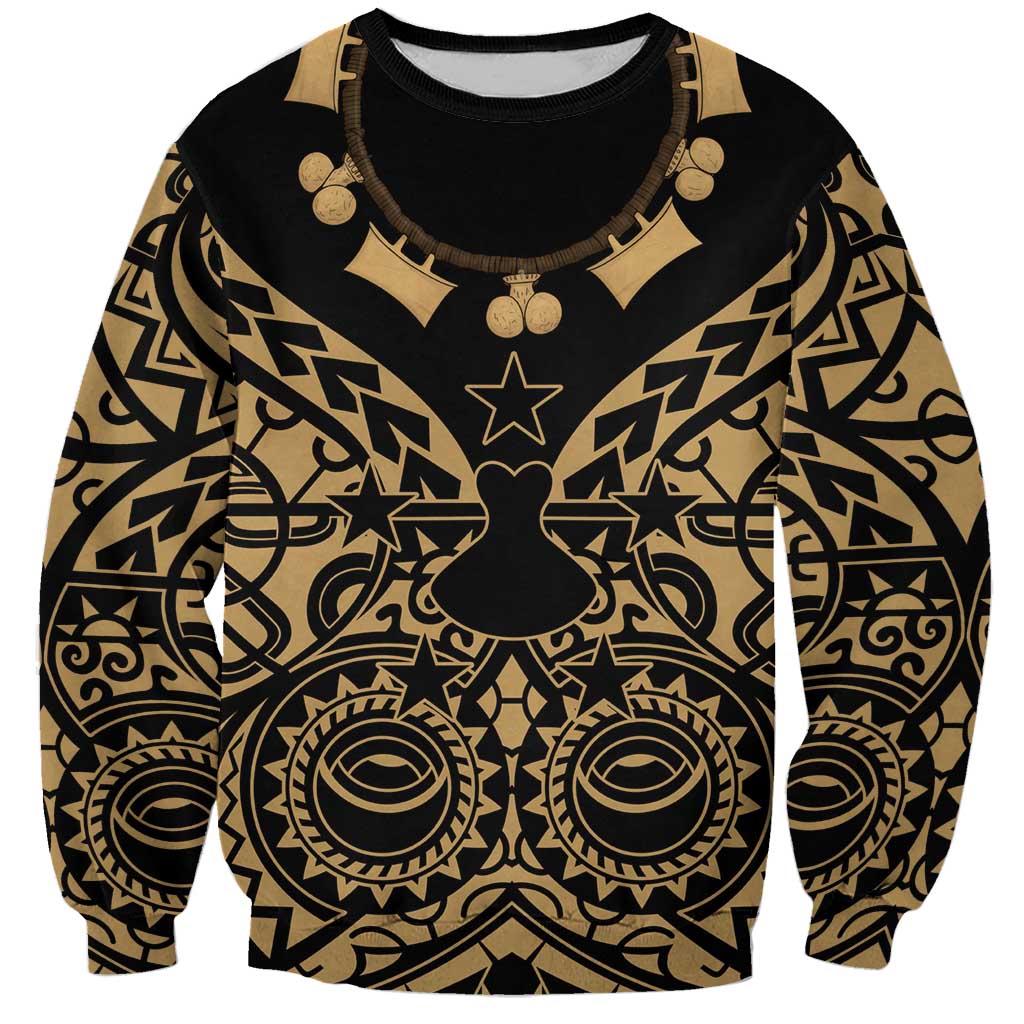 Austral Islands Sweatshirt Tuhaa Pae Penu Stars Necklace Gold LT14 Unisex Gold - Polynesian Pride