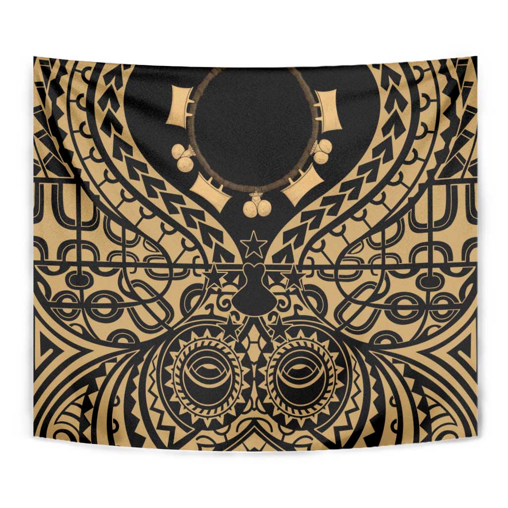 Austral Islands Tapestry Tuhaa Pae Penu Stars Necklace Gold - Polynesian Pride