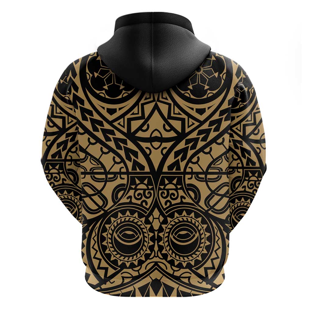 Austral Islands Zip Hoodie Tuhaa Pae Penu Stars Necklace Gold - Polynesian Pride