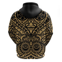 Austral Islands Zip Hoodie Tuhaa Pae Penu Stars Necklace Gold - Polynesian Pride