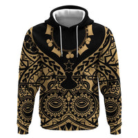 Austral Islands Zip Hoodie Tuhaa Pae Penu Stars Necklace Gold - Polynesian Pride
