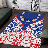 Austral Islands Area Rug Tuhaa Pae Penu Stars Necklace Red - Polynesian Pride